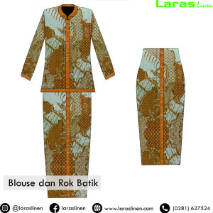 LARAS LINEN - BLOUSE DAN ROK BATIK