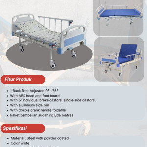 Tempat Tidur Pasien (1 Crank)