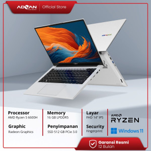 ADVAN Workplus AMD RYZEN 5 6600H 14'' FHD IPS 16GB 1TB Win 11
