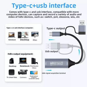 VIDEO CAPTURE 4K, HDM, LOPP, TYPE C