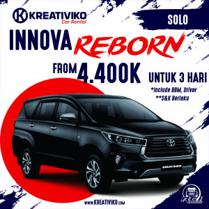 SEWA MOBIL INNOVA REBORN TUJUAN SOLO 3 HARI