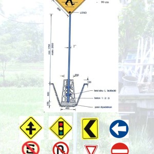 Rambu standart kecil uk 60 cm