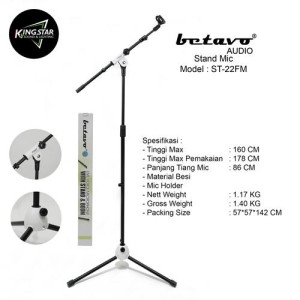 Stand Mic Betavo ST 22FM Original Full Metal Besi ST 22 FM ST22