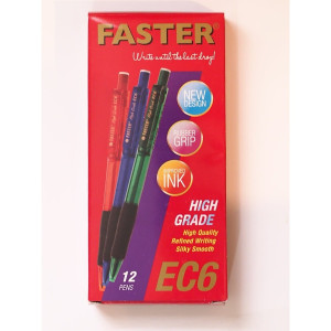 Ballpoint Pulpen Faster EC6, 0.7mm isi 12 pcs