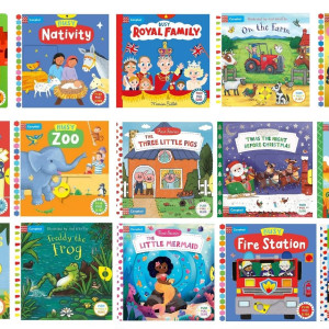 Busy Books Interactive Push Pull Slide Board Book Buku Anak