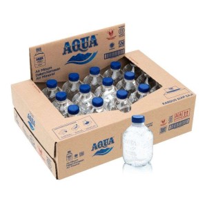 air mineral aqua botol 220 ml per dus