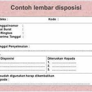 Cetak lembar disposisi