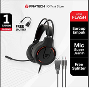 Fantech FLASH HQ53 Headset Gaming PC Kabel Super Bass Headphone 3.5mm jack