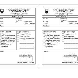 Cetak Blangko Lembar Disposisi