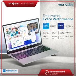 ADVAN Workplus Intel Core i5 1235U GEN 12 16GB 512GB 14” FHD IPS 16:10