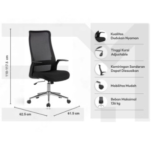 Kursi Kantor Sandaran Mesh