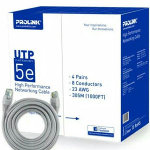 Kabel UTP LAN Cat 5, Panjang 305 Meter Prolink