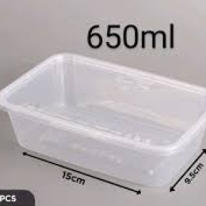 Thin wall persegi panjang 650 ml