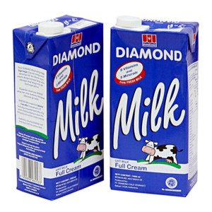 Susu Cair UHT Full Cream Kemasan 1L Diamond