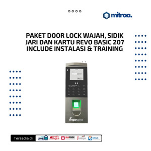 Revo Basic 207 Paket Smart Door Lock – Wajah, Sidik Jari & Kartu + Instalasi & Training
