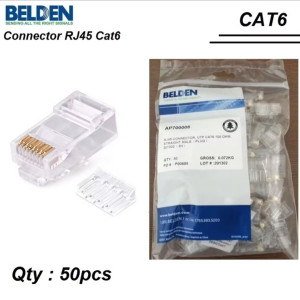 RJ45 Connector Cat 6 - Belden (1 pax isi 50pcs )