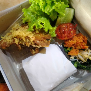 Mbak ari nasi tepong goreng kremes