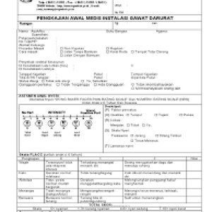 Cetak Pengkajian Awal Pasien Gawat Darurat (bolak-balik)