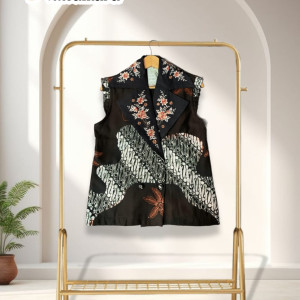Vest Batik Motif Banyu Semarak Mix Parang Kombinasi Bordir
