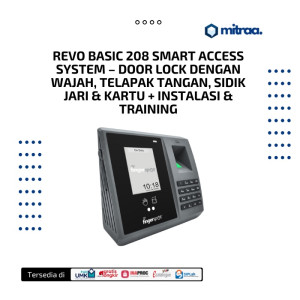 Smart Door Lock Revo Basic 208 – Akses Wajah, Telapak Tangan, Sidik Jari, Kartu + Instalasi