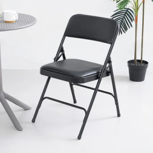 Kursi Lipat Kulit - Hitam
