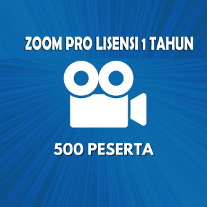 Lisensi Zoom Meeting 1 Tahun 500 peserta (perpanjangan akun sebelumnya)