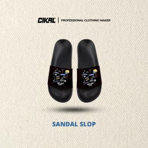 Sandal Slop Custom Satuan Sablon Print DTF