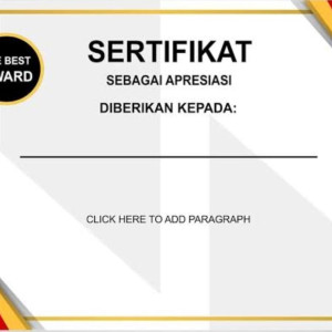 Cetak sertifikat/Piagam penghargaan