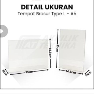 Akrilik Tempat Brosur Type L - 45