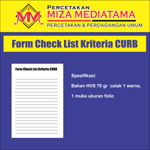 FORM CHECK LIST KRITERIA CURB
