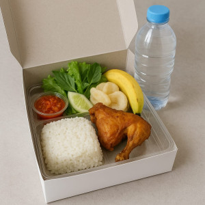 Nasi Box Ayam 1/4