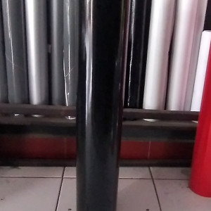 Sticker garis UGD warna hitam + laminasi (putih transparan)