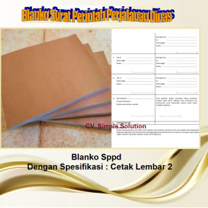 Blangko SPPD Lembar ke 2