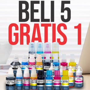 TINTA COMPATIBLE EPSON CANON BROTHER PROMO BELI 5 GRATIS 1