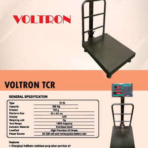Timbangan digital dg Merk VOLTRON TCR (0 kg - 500 kg)