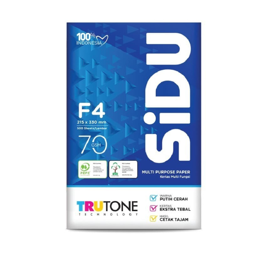 Kertas HVS F4 SIDU 70 Gsm