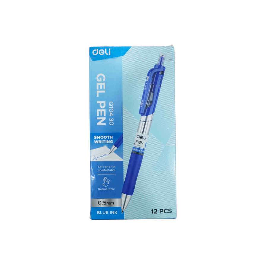 Gel pen Deli Warna Biru EQ10430 isi 12 pcs