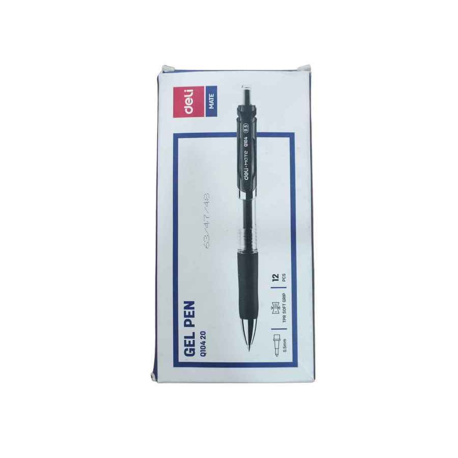 Gel pen Deli Warna Hitam EQ10420 isi 12 pcs