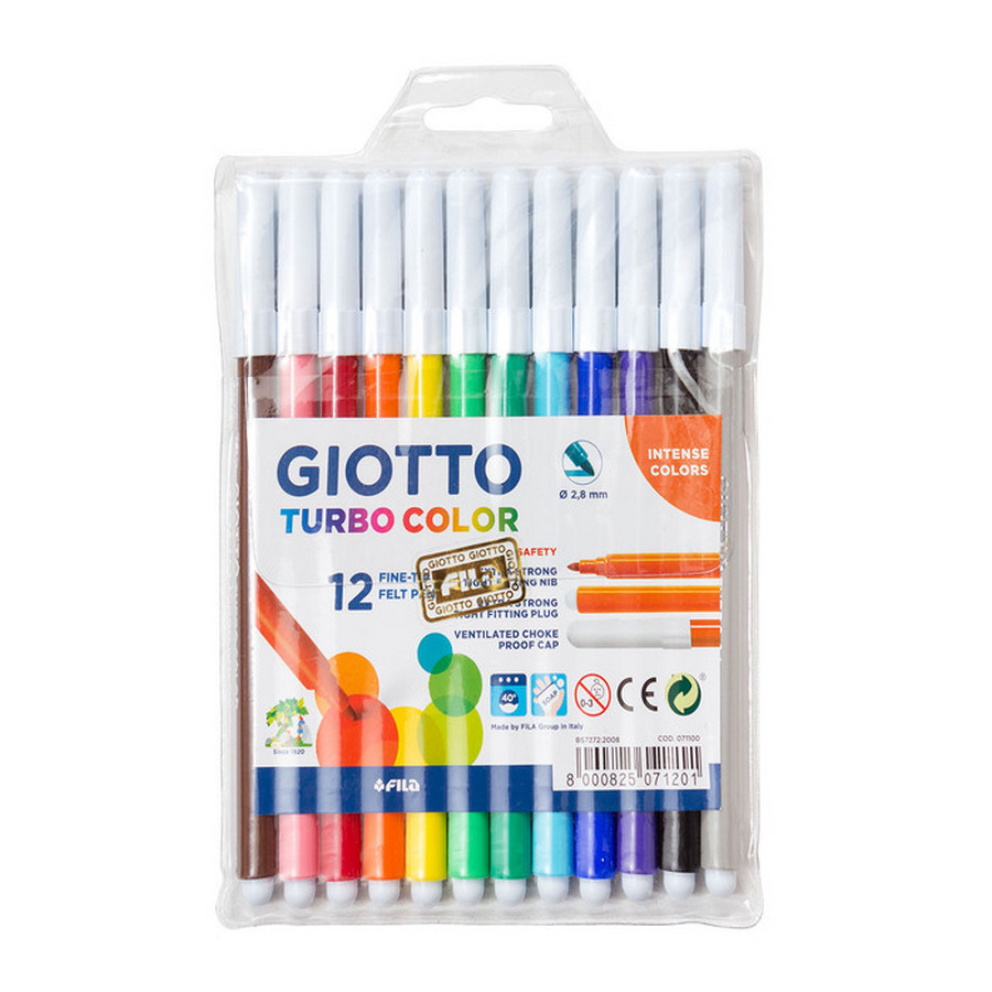 Spidol Warna Turbo Color GIOTTO 12 Colors