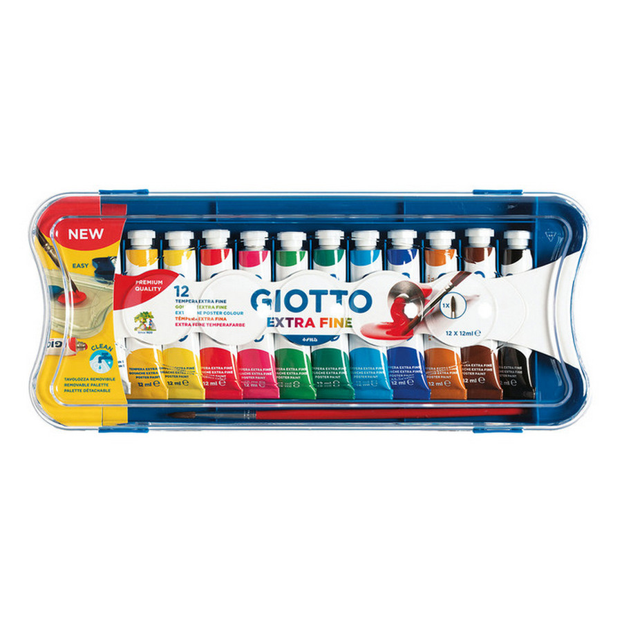 Poster Paint GIOTTO 12 ml: 12 Colors + Brush