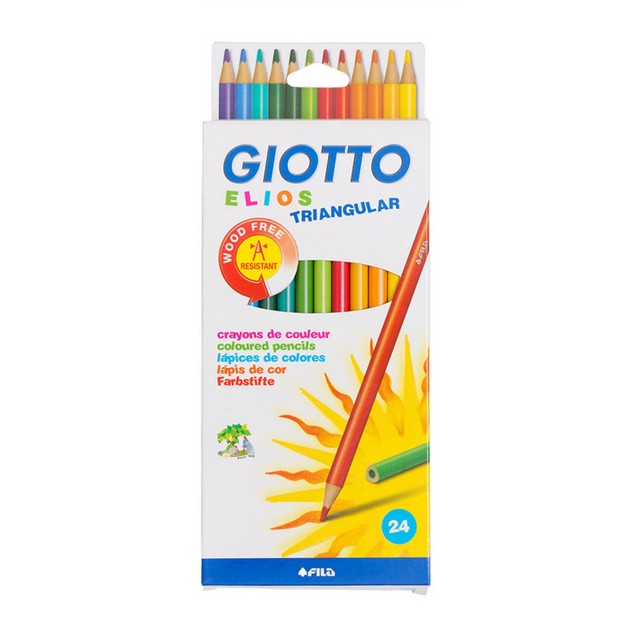 Pensil Warna Colors Cardboard GIOTTO Elios Tri 24