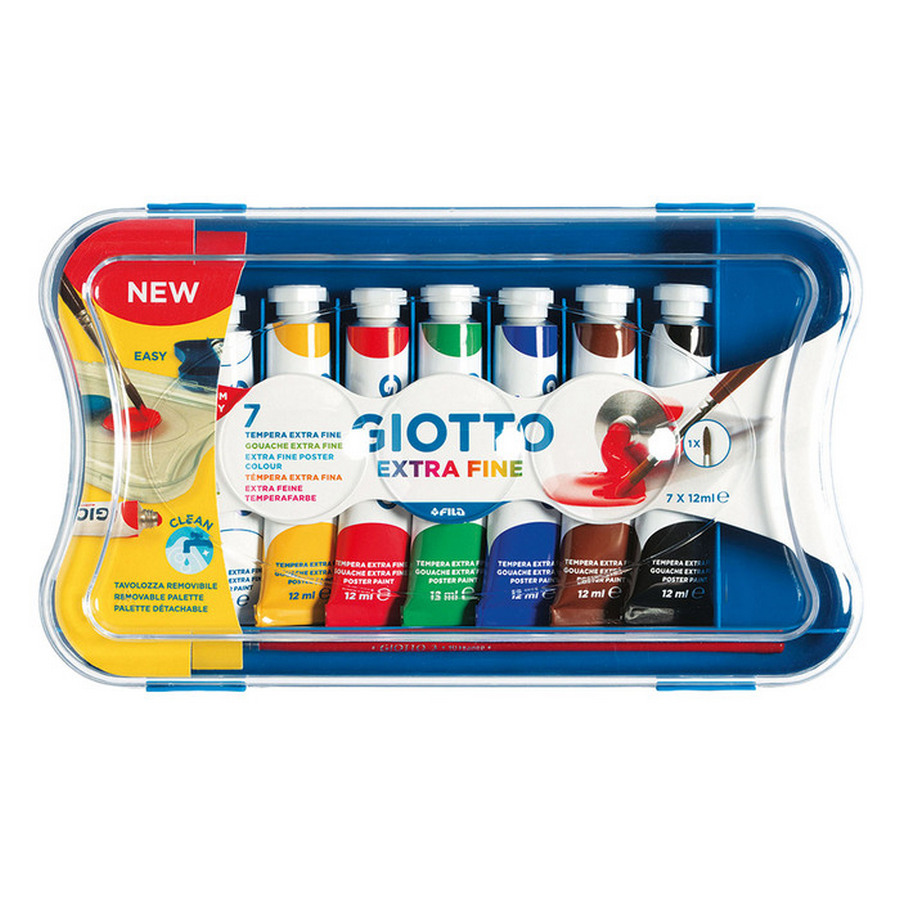Poster Paint GIOTTO 12 ml: 7 Colors + Brush