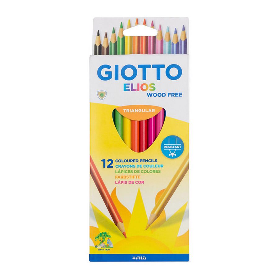 Pensil Warna Colors Cardboard GIOTTO Elios Tri 12