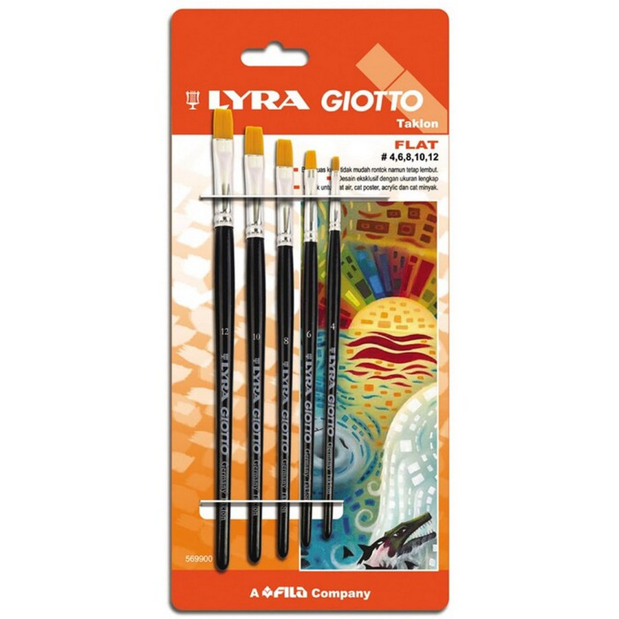 Brush Set Round LYRA 00, 02, 04, 06, 08 Red