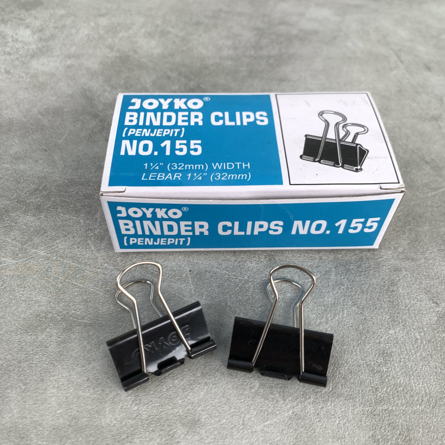 BINDER CLIP / KLIP BINDER MERK KENKO No.155 (PACK) - depan