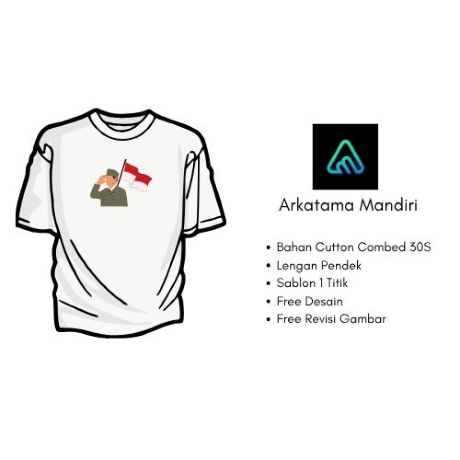 KAOS SABLON CUSTOM LENGAN PENDEK BAHAN CUTTON COMBED 30S - utama