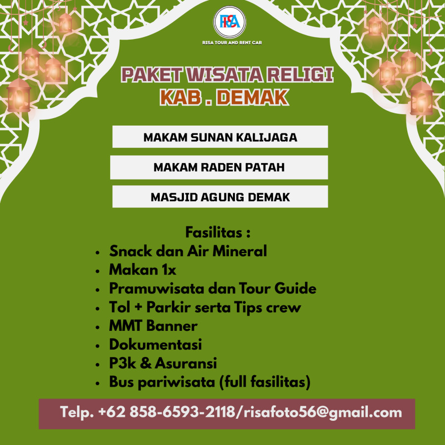 PAKET WISATA RELIGI (ZIARAH REKREASI) 3 HARI 2 MALAM - depan