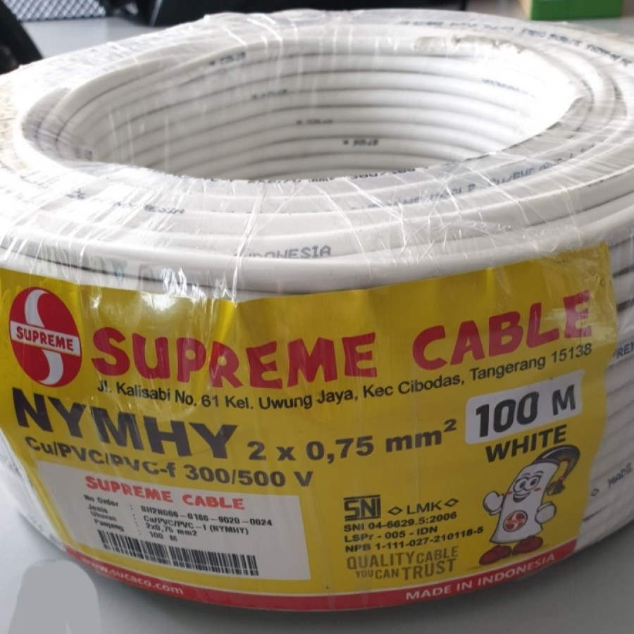 Supreme Cable Kabel listrik NYMHY uk 2x0,75