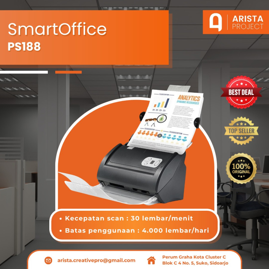 Scanner F4 All Color Mode 30 Lembar/Menit