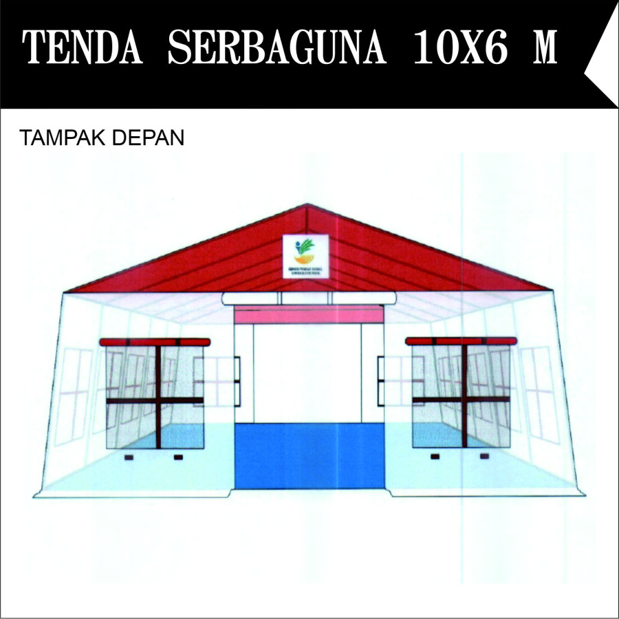 Tenda Serbaguna 10x6m - depan